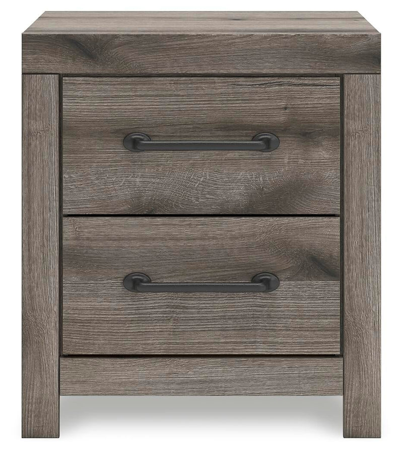 Graystorm King Panel Bed, Dresser, Mirror and Nightstand