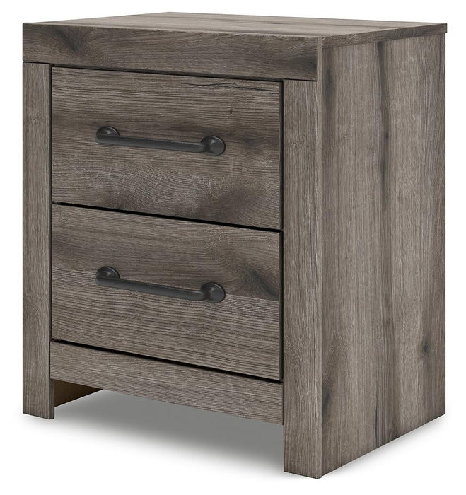 Graystorm King Panel Bed, Dresser, Mirror and Nightstand