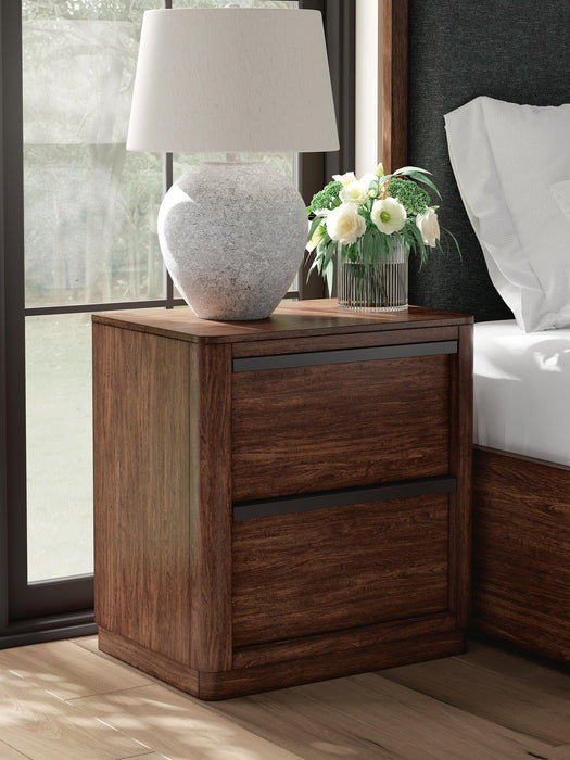 Dilenno King Canopy Bed with Mirrored Dresser, Chest and Nightstand