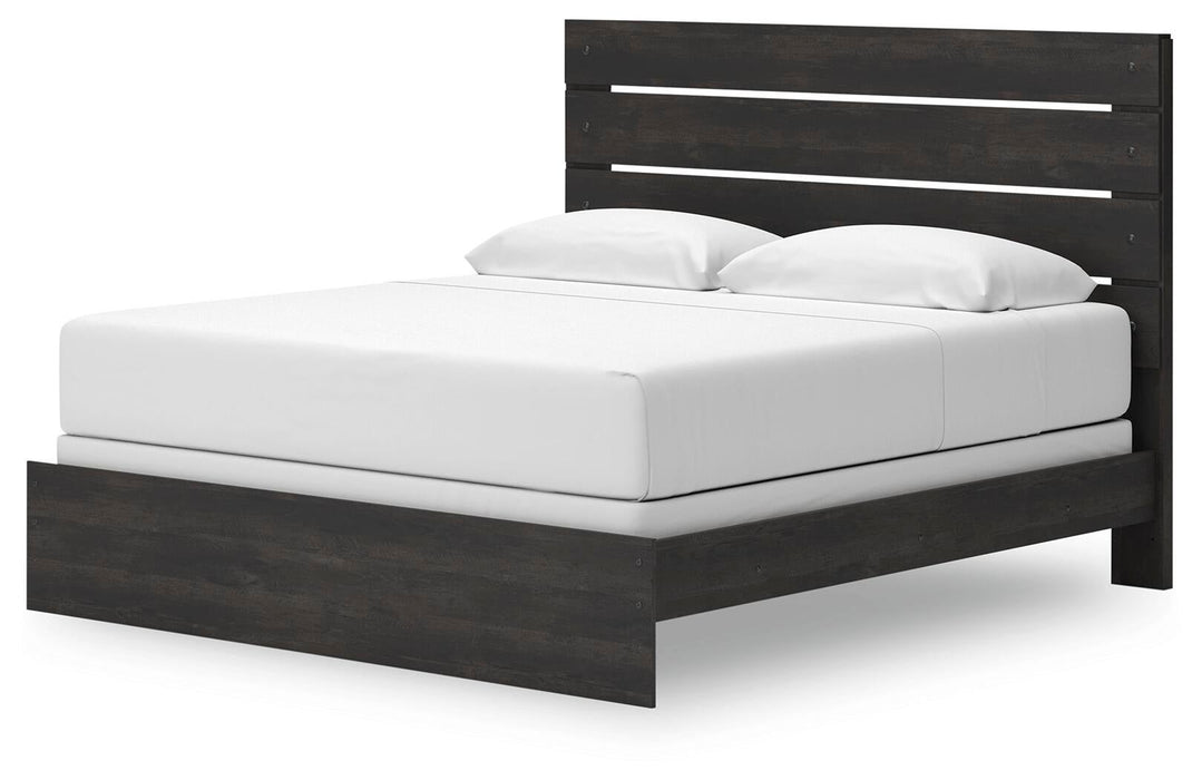 Hollivern King Panel Bed, Dresser and Mirror