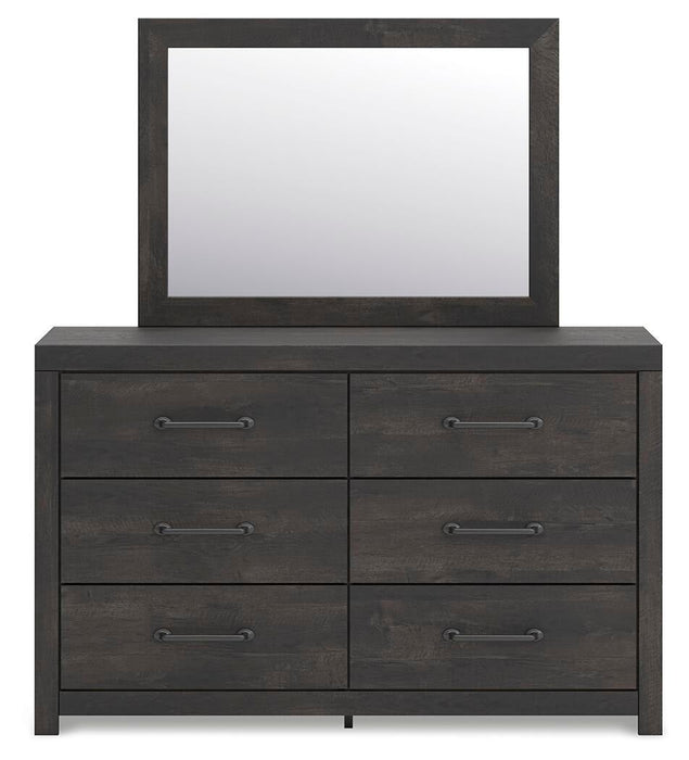 Hollivern Full Panel Storage Bed, Dresser, Mirror and Nightstand