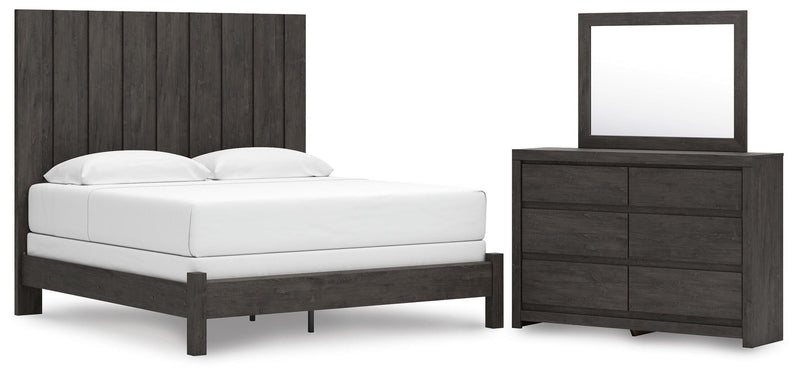 Fraluna King Panel Bed, Dresser and Mirror
