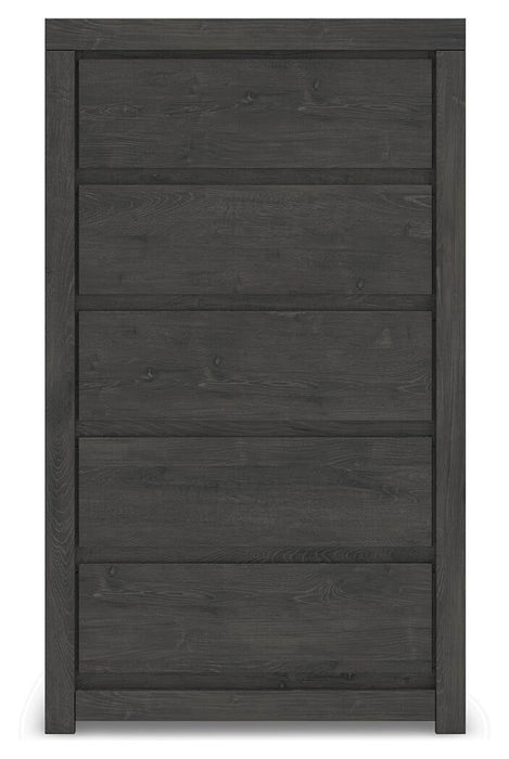 Fraluna Queen Panel Storage Bed, Dresser, Mirror, Chest and Nightstand