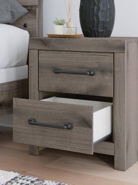 Graystorm Twin Panel Storage Bed, Dresser, Mirror and Nightstand