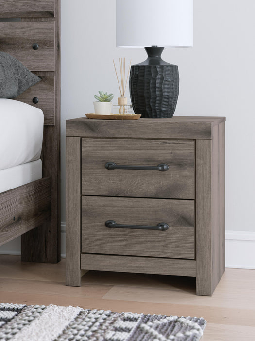 Graystorm Twin Panel Storage Bed, Dresser, Mirror and Nightstand