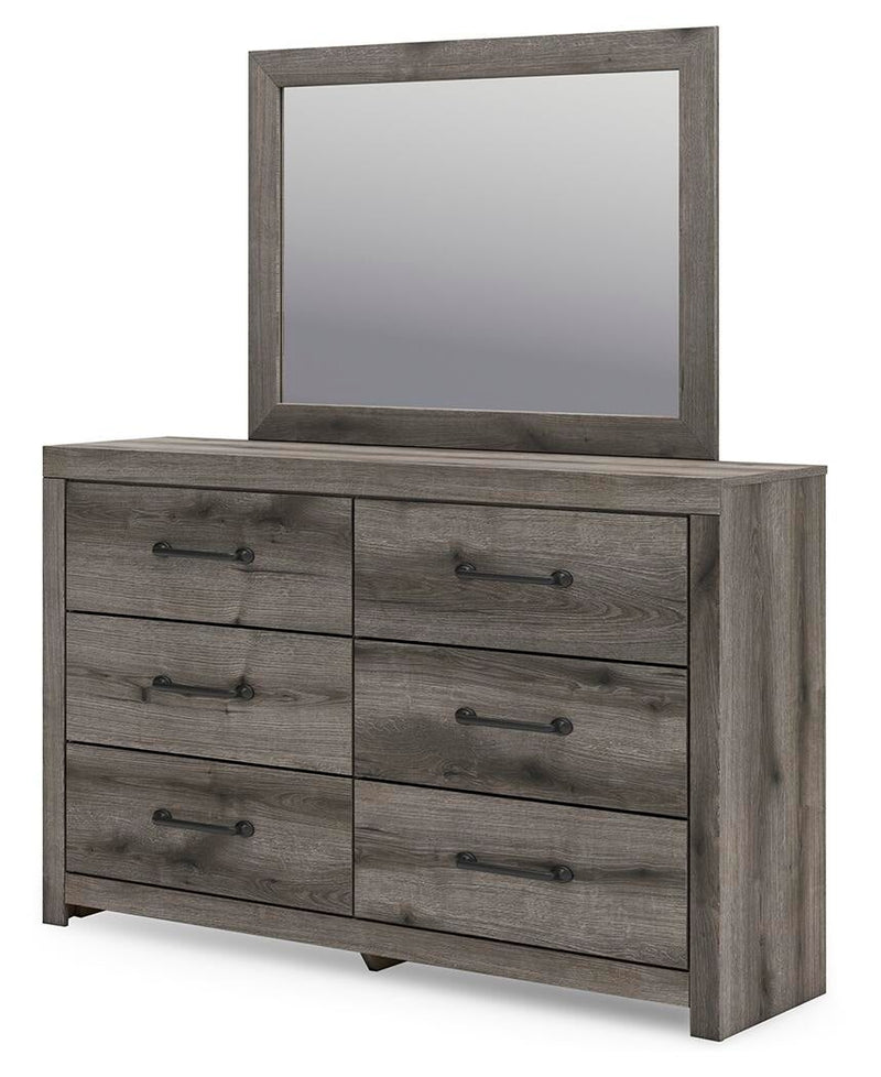 Graystorm Twin Panel Storage Bed, Dresser and Mirror