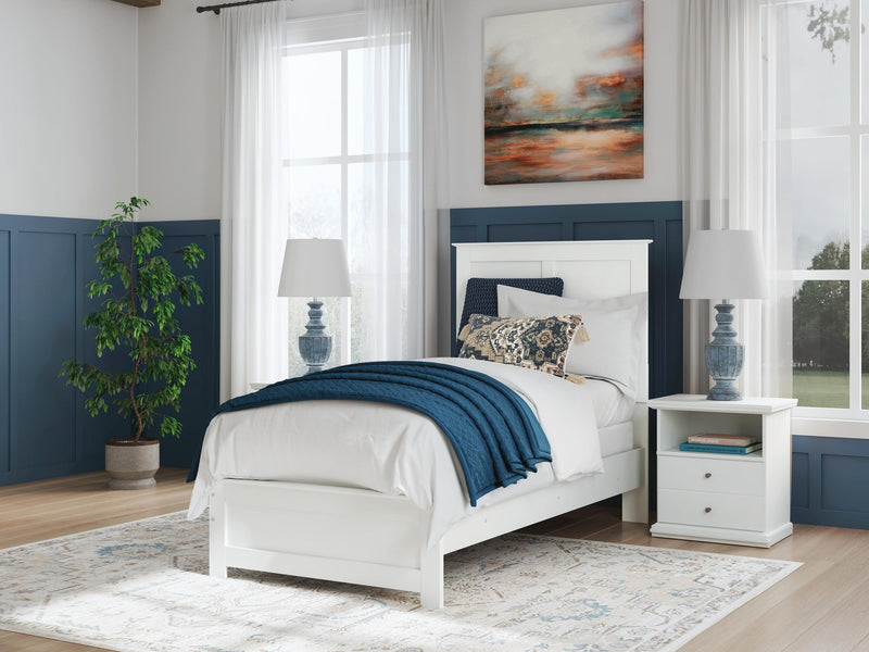 Bostwick Shoals Twin Panel Bed, Dresser, Mirror and Nightstand