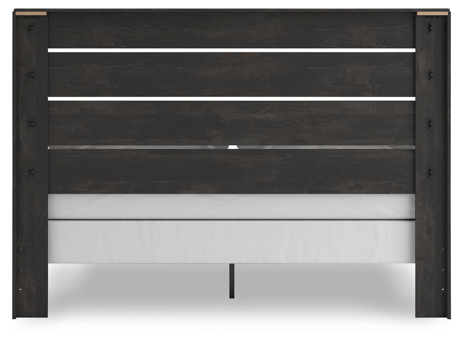 Hollivern King Panel Bed, Dresser, Mirror and Nightstand