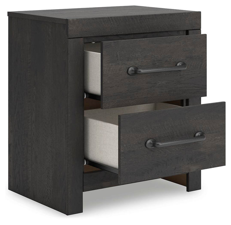 Hollivern Twin Panel Bed with Storage, Dresser, Mirror, Chest and Nightstand