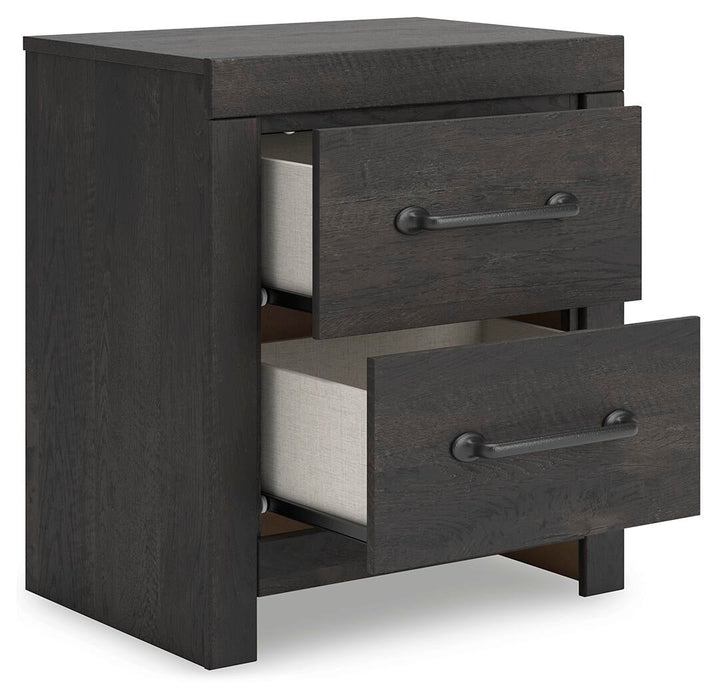 Hollivern Twin Panel Bed with Storage, Dresser, Mirror, Chest and Nightstand