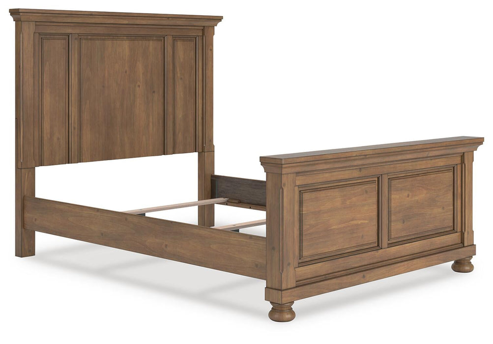 Feddinger Queen Panel Bed with Mirrored Dresser