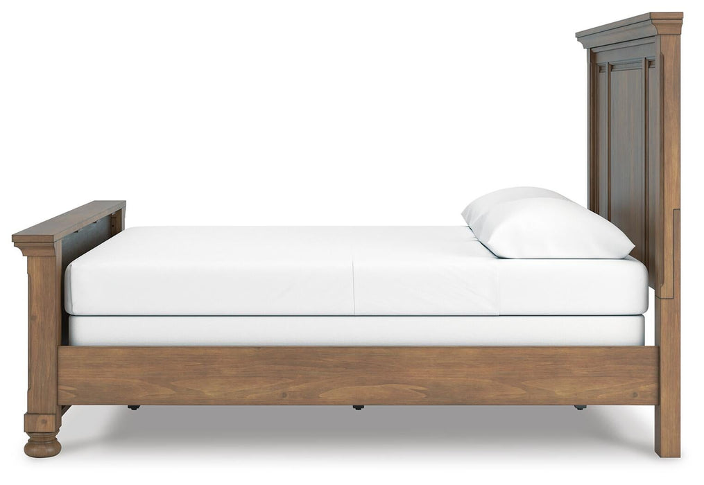 Feddinger Queen Panel Bed with Mirrored Dresser