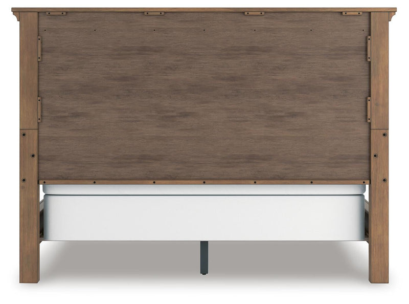 Feddinger California King Panel Bed with Mirrored Dresser and Nightstand