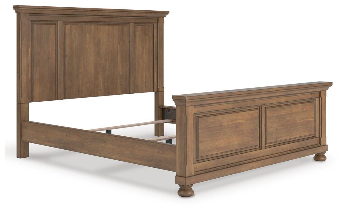 Feddinger California King Panel Bed with Mirrored Dresser