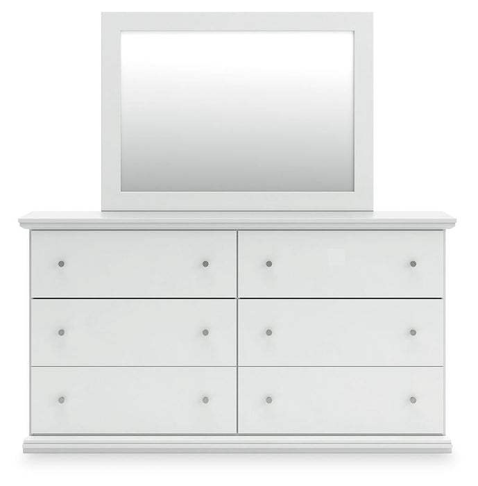 Bostwick Shoals King Panel Bed, Dresser, Mirror and Nightstand