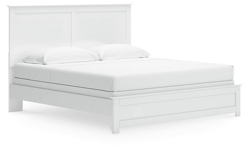 Bostwick Shoals King Panel Bed, Dresser, Mirror and Nightstand