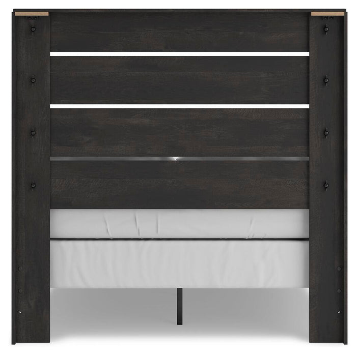 Hollivern Full Panel Bed, Dresser, Mirror and Nightstand