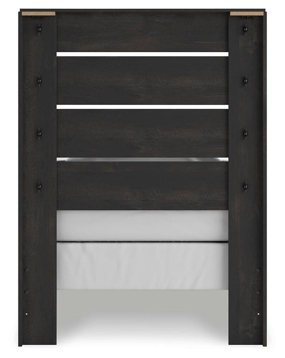 Hollivern Twin Panel Bed, Dresser and Mirror
