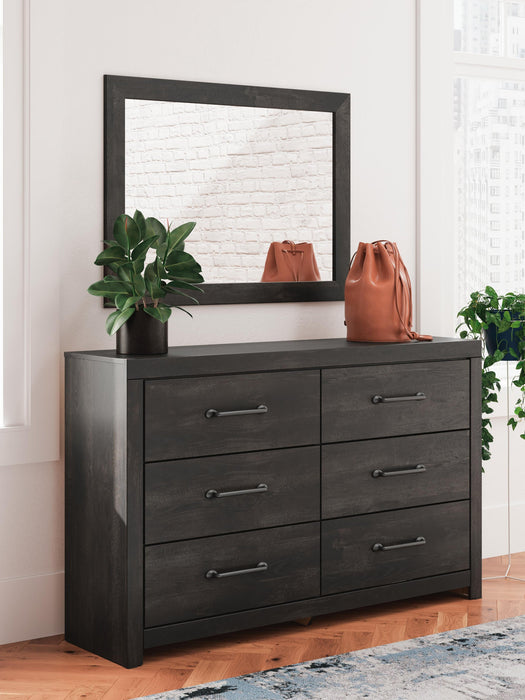 Hollivern Twin Panel Bed, Dresser and Mirror