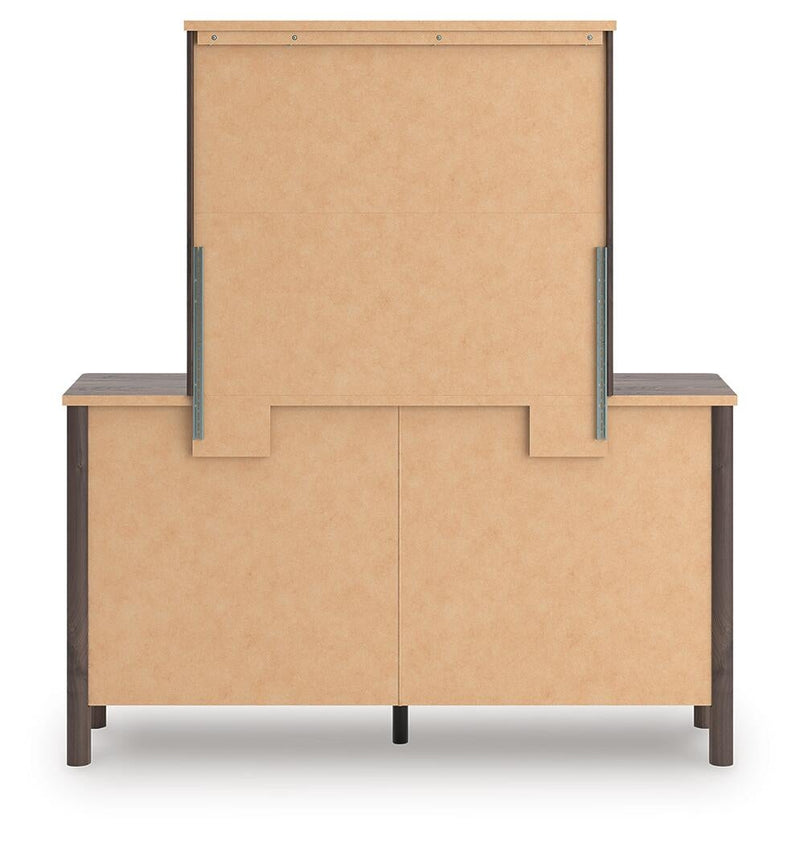 Pamytta Full Upholstered Panel Platform Bed, Dresser, Mirror, Chest and Nightstand