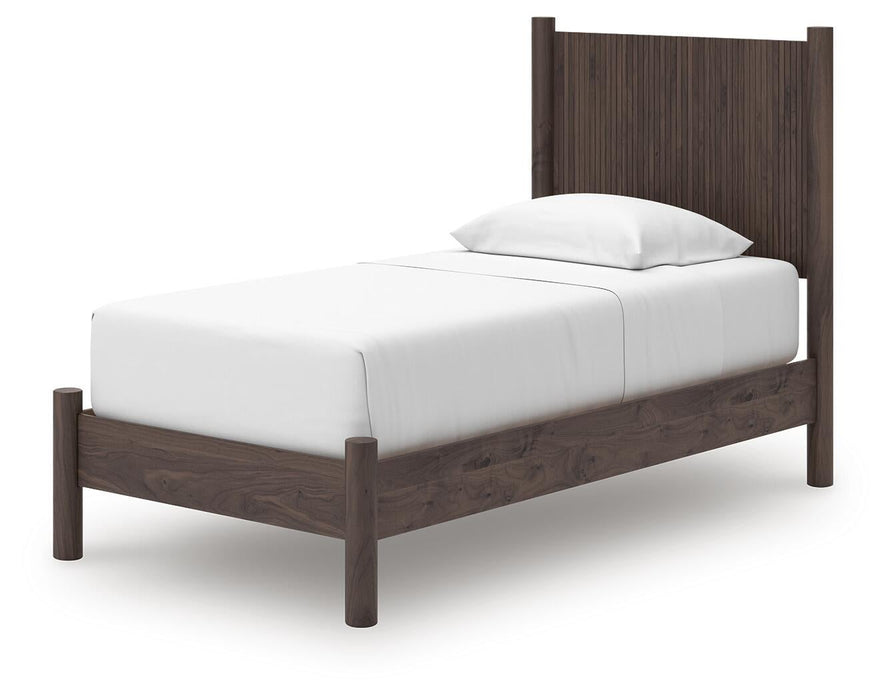 Pamytta Twin Panel Platform Bed, Dresser, Mirror, Chest and Nightstand