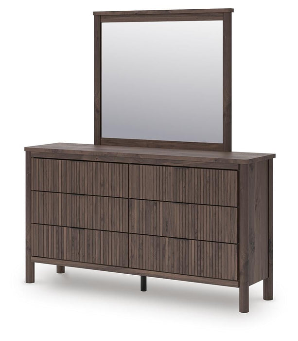 Pamytta Full Panel Bed, Dresser, Mirror, Chest and Nightstand
