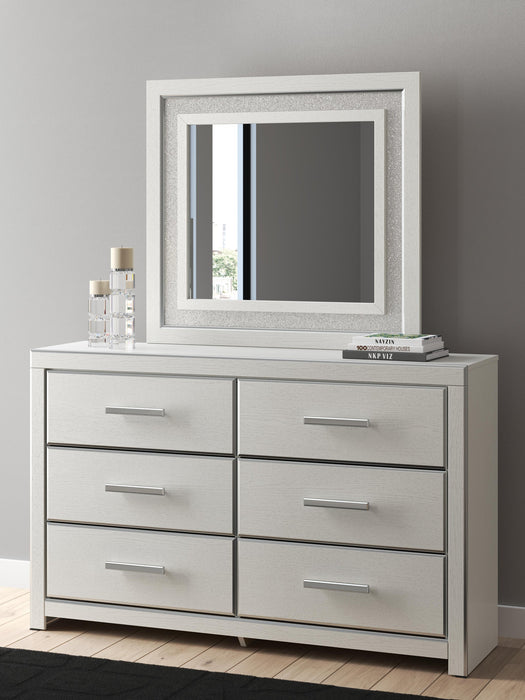 Zuraleus King Upholstered Panel Platform Bed, Dresser, Mirror, Chest and Nightstand