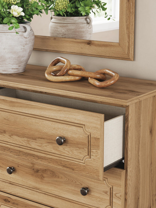 Aleaport Queen Panel Bed with Mirrored Dresser