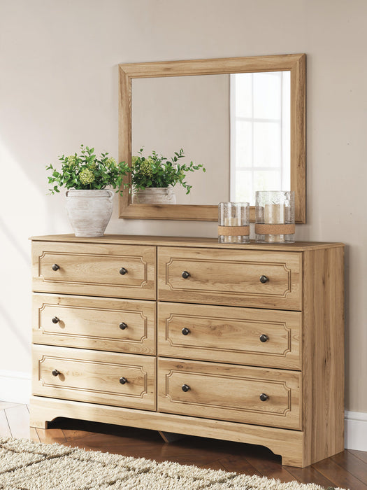 Aleaport Queen Panel Bed with Mirrored Dresser
