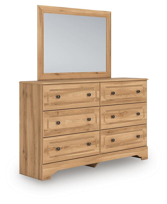 Aleaport Full Panel Bed with Mirrored Dresser and Nightstand