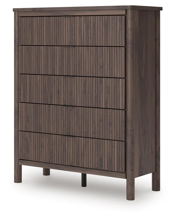 Pamytta Queen Panel Platform Bed, Dresser, Mirror, Chest and Nightstand
