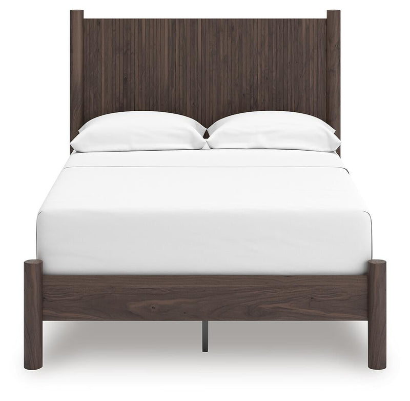 Pamytta Full Panel Platform Bed, Dresser, Mirror and Nightstand