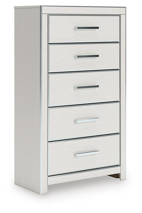 Zuraleus Queen Upholstered Panel Platform Storage Bed, Dresser, Mirror, Chest and Nightstand