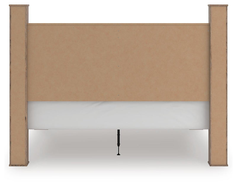 Rusticott King Poster Bed, Dresser and Mirror