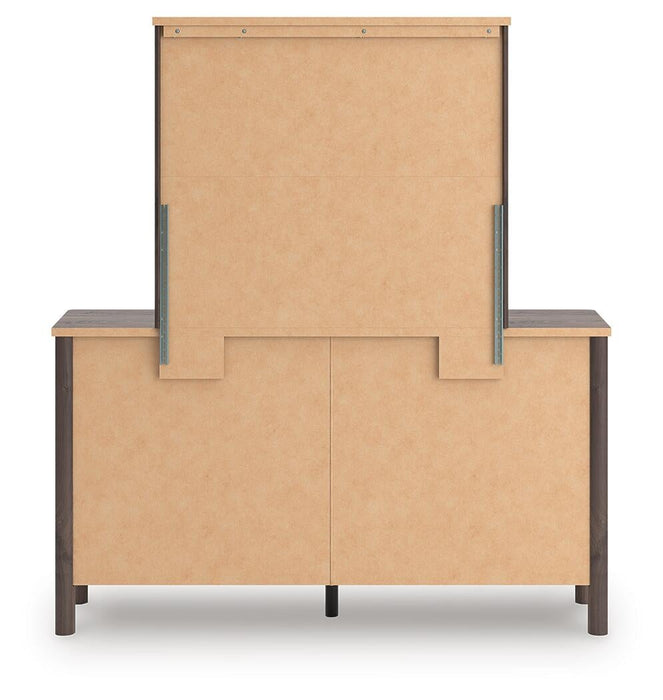 Pamytta Twin Upholstered Panel Bed, Dresser, Mirror, Chest and Nightstand