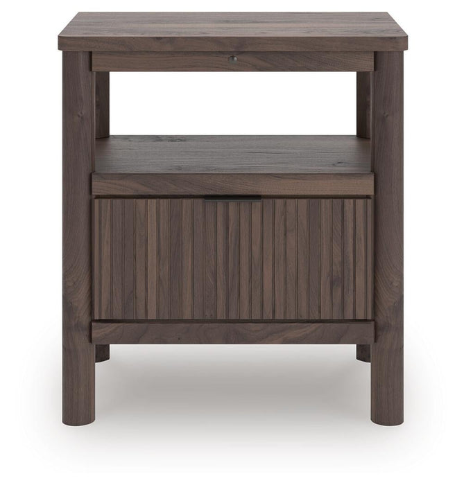 Pamytta Twin Upholstered Panel Bed, Dresser, Mirror, Chest and Nightstand