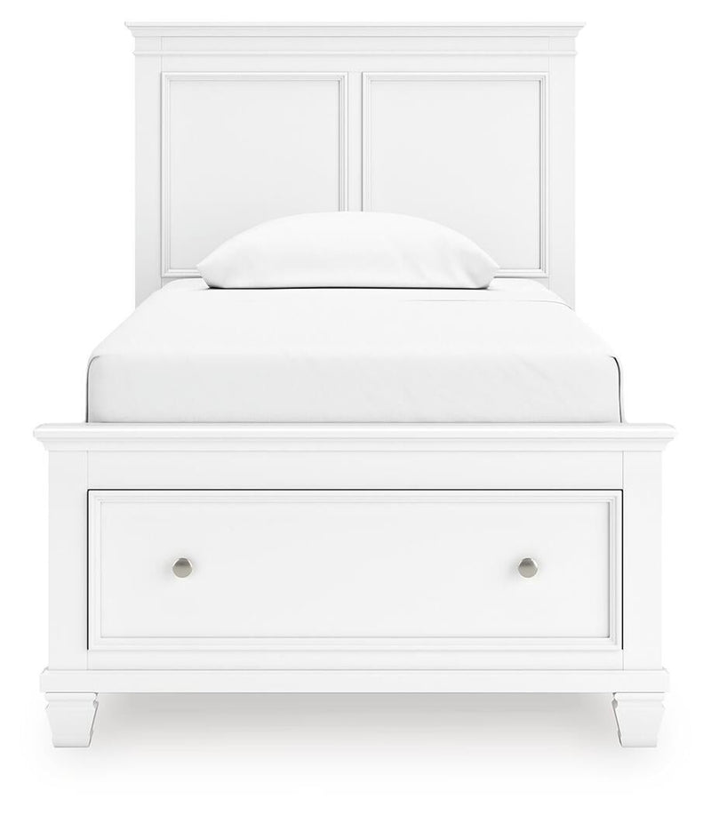 Fortman Twin Panel Storage Bed, Dresser, Mirror and Nightstand