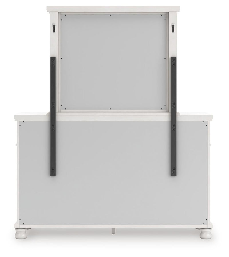 Rowlenstown King Poster Bed, Dresser and Mirror