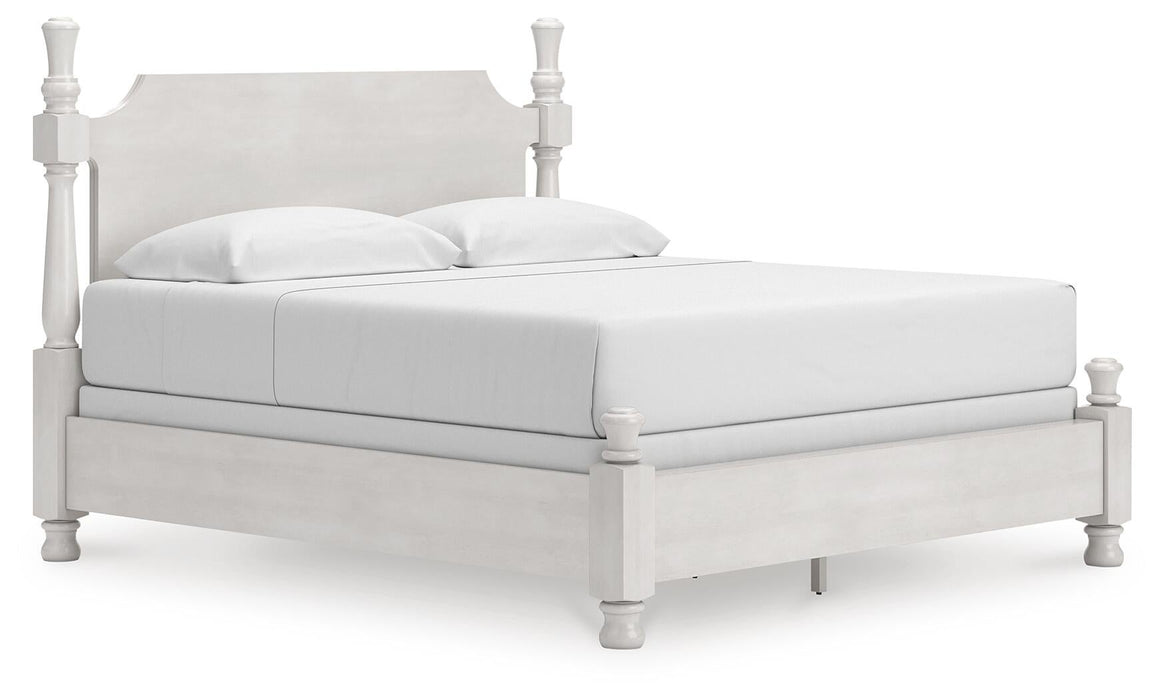 Rowlenstown King Poster Bed, Dresser and Mirror