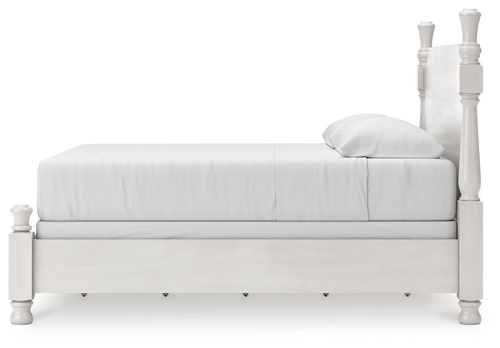 Rowlenstown King Poster Bed, Dresser and Mirror