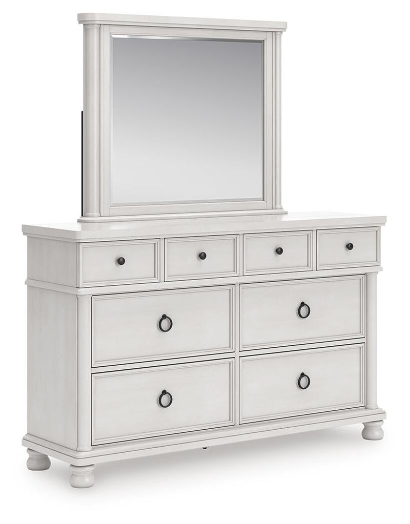 Rowlenstown King Poster Bed, Dresser, Mirror and Nightstand