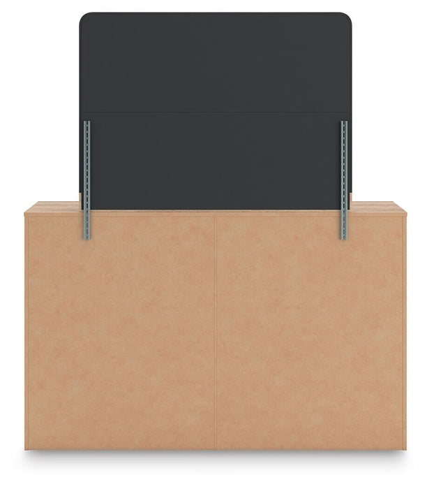 Kinlanni King Upholstered Panel Bed, Dresser, Mirror and Nightstand