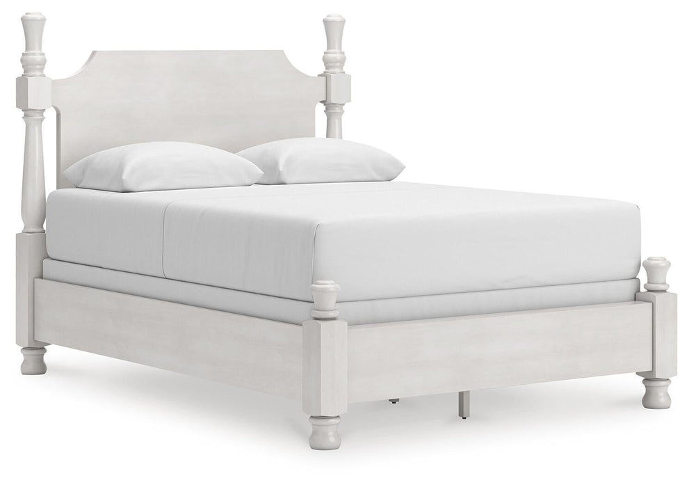 Rowlenstown Queen Poster Bed, Dresser, Mirror and Nightstand