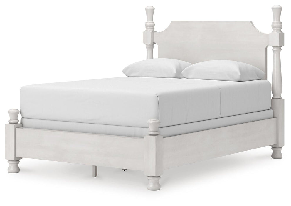 Rowlenstown Queen Poster Bed, Dresser, Mirror and Nightstand