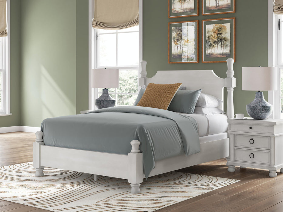 Rowlenstown Queen Poster Bed, Dresser, Mirror and Nightstand