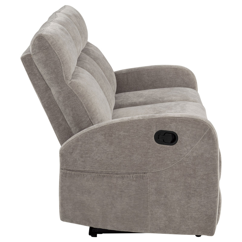 Hamilton Chenille Manual Reclining Sofa Sand