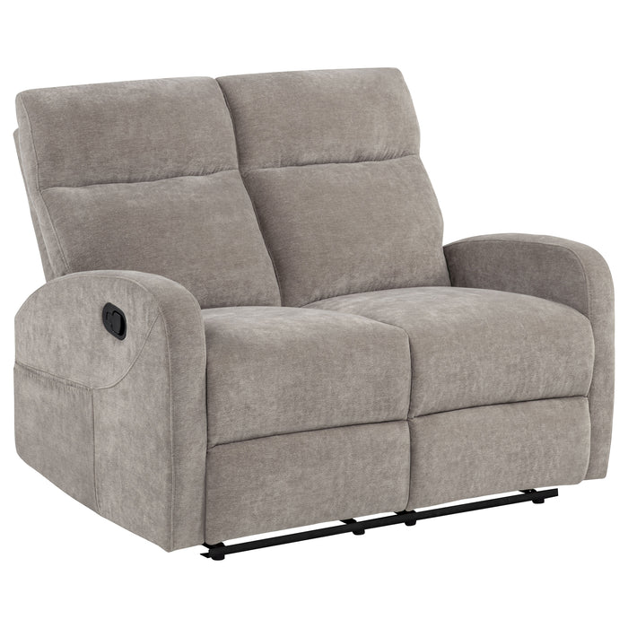 Hamilton 2-piece Chenille Manual Reclining Sofa Set Sand
