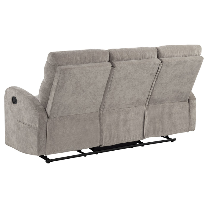 Hamilton 3-piece Chenille Manual Reclining Sofa Set Sand
