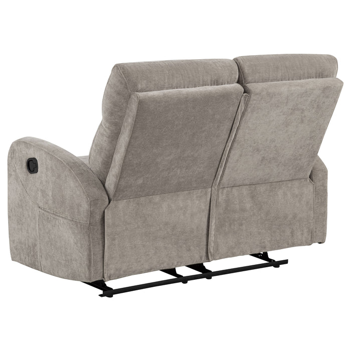 Hamilton 3-piece Chenille Manual Reclining Sofa Set Sand