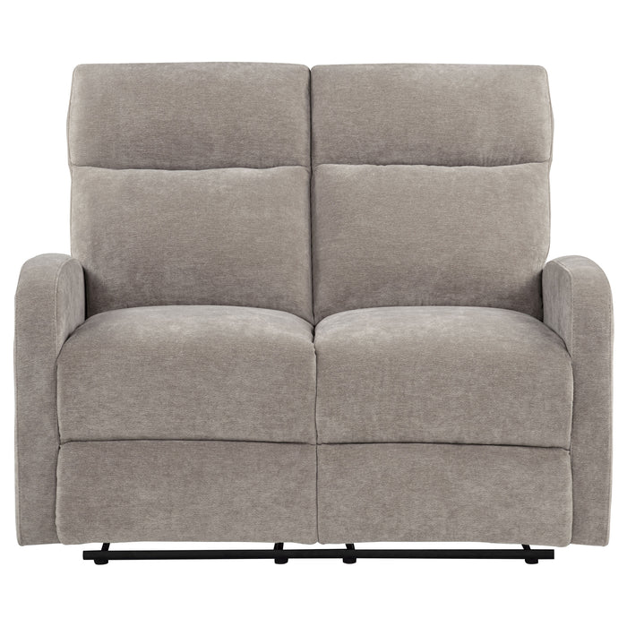 Hamilton Chenille Upholstered Manual Reclining Loveseat Sand